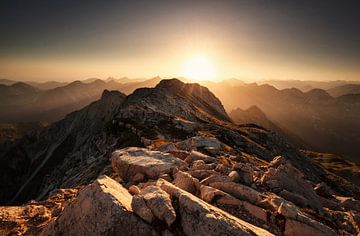 sunrise from mountain top Grosser Daumen by Olha Rohulya