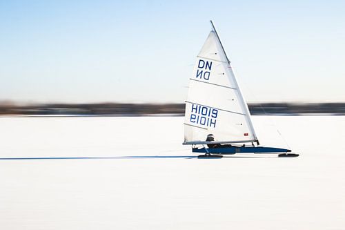 Eissegeln in Lelystad, Niederlande