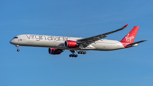 Virgin Atlantic Airbus A350-1000 passenger aircraft.