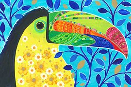 Toucan à motifs sur Isabelle Brent