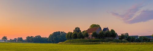 Panorama and sunrise in Ezinge