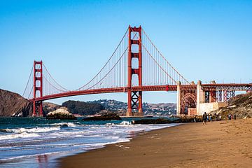 Golden Gate Bridge am Baker Beach San Francisco Kalifornien USA von Dieter Walther