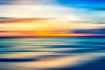 Blended Bliss - Küsten-Sonnenuntergang Abstrakt