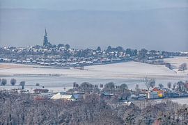 View of Vijlen in the snow by John Kreukniet