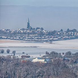 Vue de Vijlen dans la neige sur John Kreukniet