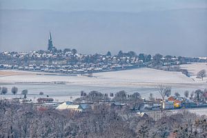Blick auf Vijlen im Schnee