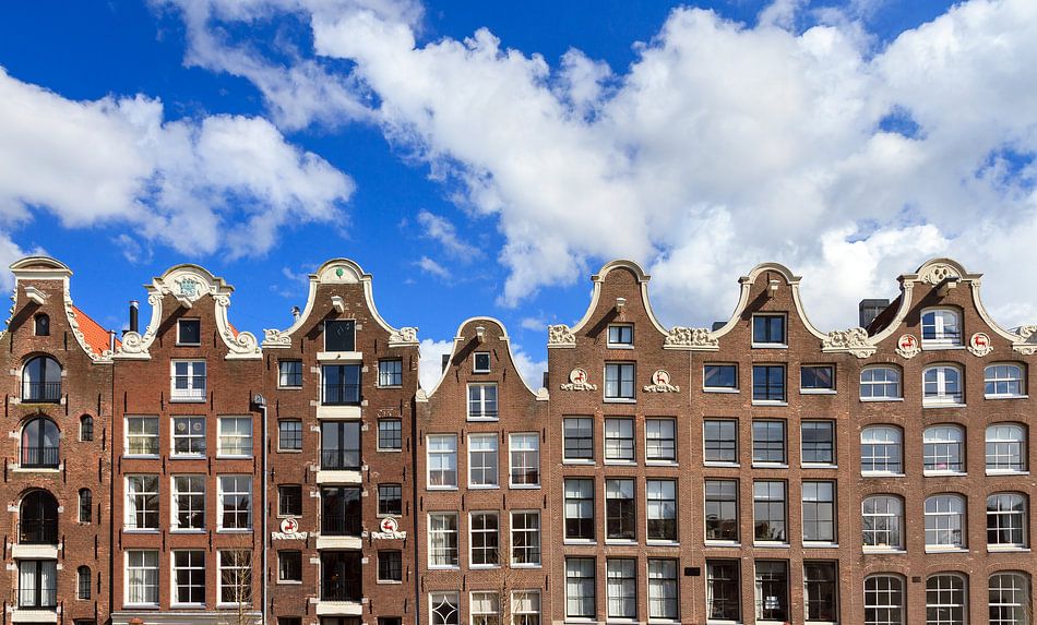 amsterdamse-grachtenpanden-van-dennis-van-de-water-op-canvas-behang-en