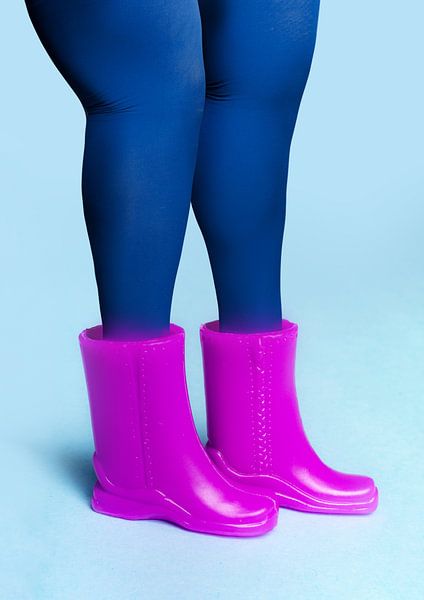 Pink plastic toy boots by Peter Hermus