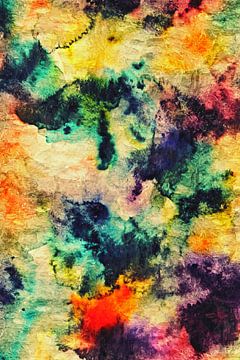 Kleurrijk abstract kunstwerk 2 (impasto schilderij) van Art by Jeronimo