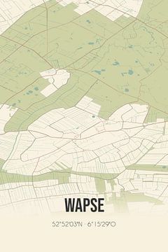 Vintage landkaart van Wapse (Drenthe) van Rezona