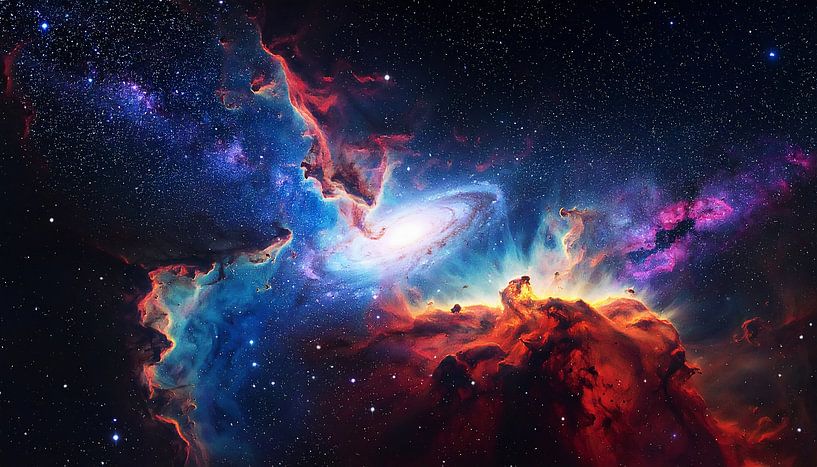 Nebulae and galaxies in space by Mustafa Kurnaz