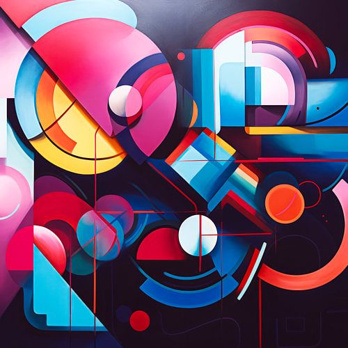 Dynamisch abstract schilderij