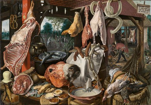 Een vleesstal op de markt, Pieter Aertsen