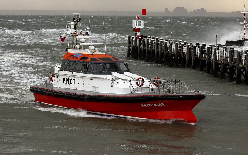 Loodsboot op de Westerschelde van MSP Canvas
