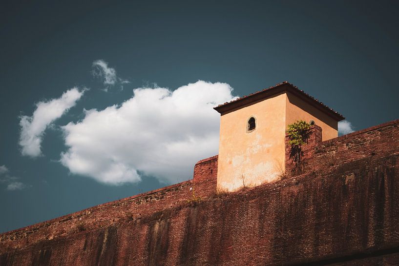 Teal and orange medieval wall by Roel Timmermans