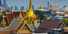 Bangkok in de gouden stilte van de avond van Walter G. Allgöwer