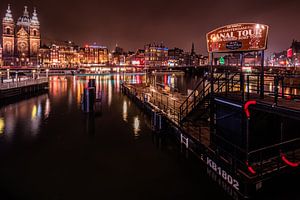 Avondzicht op Amsterdam