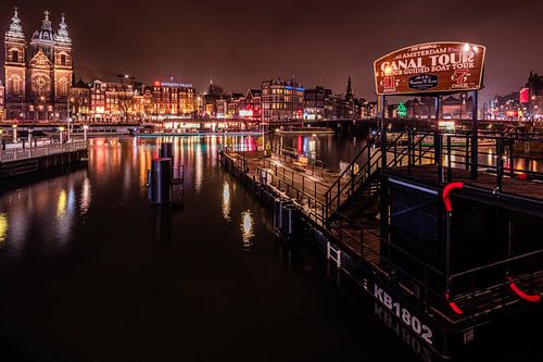 Avondzicht op Amsterdam