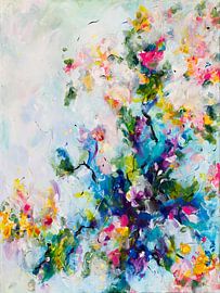 Happily ever before - romantic flower painting by QEIMOY