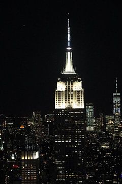 Empire State Building 's-nachts van Raymond Hendriks