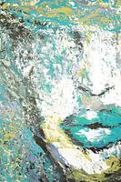 Blue Portret Paletmes schilderij