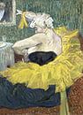Vrouwelijke clown, Henri de Toulouse-Lautrec - 1895 van Het Archief thumbnail