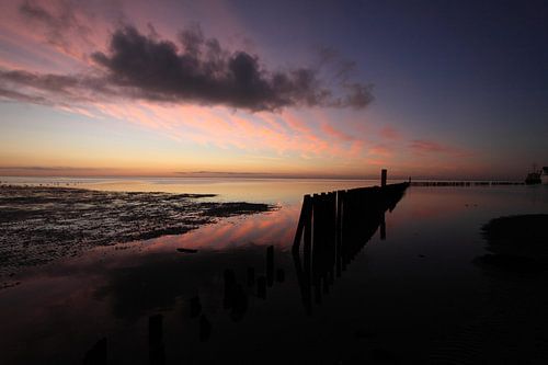 Ameland/Zonsopkomst op het wad