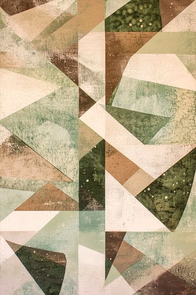 Geometrische Ruhe – Erdton-Kunst von Poster Art Shop