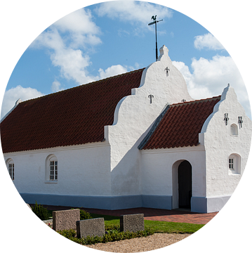 kerk op het deense eiland Mandø  van Geertjan Plooijer