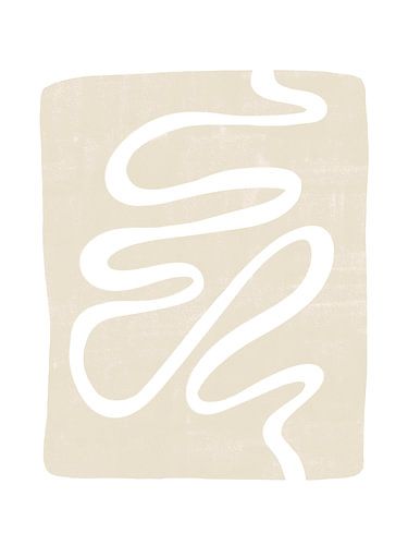 Curly Line on Beige