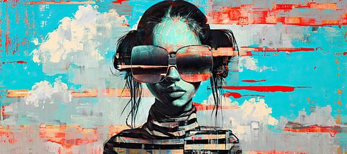 Ciel miroir, col rayé sur Caprices d'Art