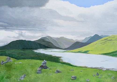 Écosse, Skye. Peinture acrylique de Marlies Huijzer