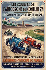 Car race at Montlhery in 1927 by Theodor Decker