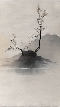 ZEN ART Drieluik (deel 3): Mistig Japans landschap van Studio Pieternel