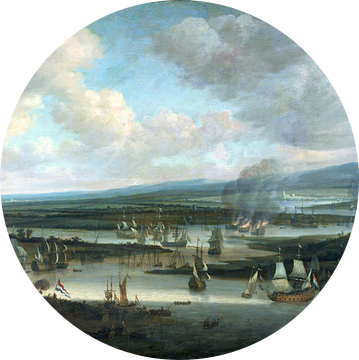 Slag bij Chatham, 1667 van Atelier Liesjes