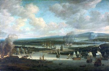 Slag bij Chatham, 1667 van Atelier Liesjes