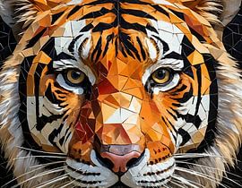 Mosaik „Tiger 2“ von Jaap Voets