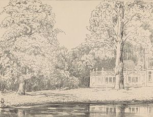 Simon Moulijn, Blick auf den Garten und das Haus des Landguts Den Burch, 1926