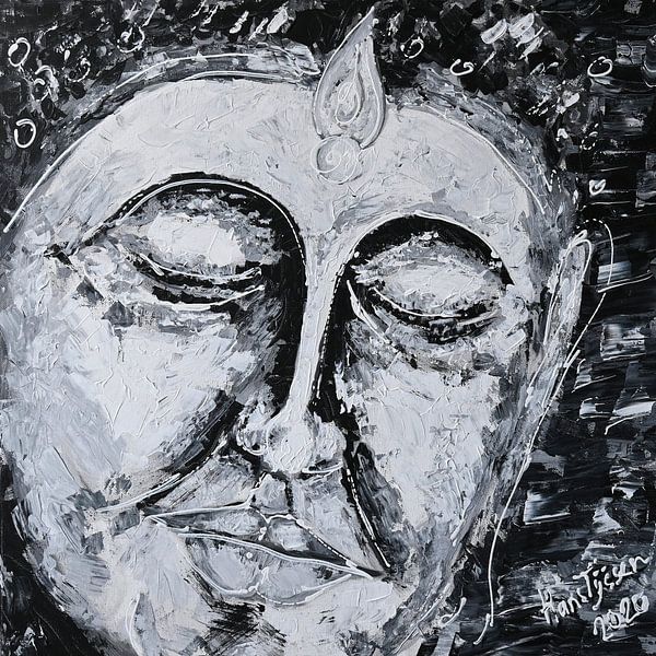 Bouddha noir/blanc 1 par Hans Tijssen