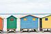 Gekleurde strandhuisjes op het strand | Muizenberg | Zuid Afrika van Stories by Pien