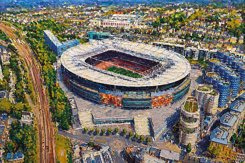 Arsenal, Emirates Stadium Londen schilderij.
