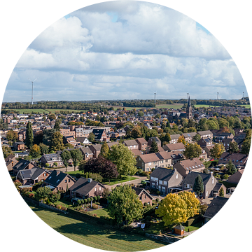Luchtpanorama  van het kerkdorpje Bocholtz in Zuid-Limburg