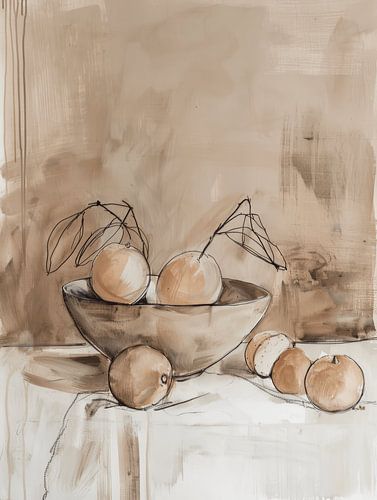 Peaches by Japandi Art Studio