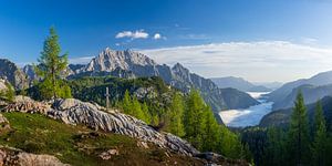 Sonnenaufgang über Königsee mit Watzmann