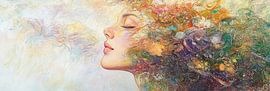 Dreamy Woman | Floral Whispers by Wonderful Art