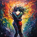 Romantic Couple: Abstract Love Art by Surreal Media thumbnail