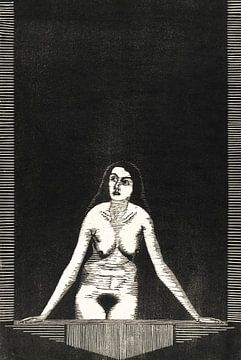 Vrouwelijk naakt bij venster, Samuel Jessurun de Mesquita (1920)