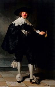 Rembrandt's Portret van Maerten Soolmans met clowns neus