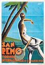 San Remo - Internationales Turnier, Gino Boccasile, 1930 von Atelier Liesjes Miniaturansicht