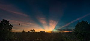 Vulkaan Gunung Agung - zonsopkomst Bali van Ellis Peeters